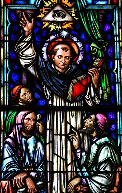 Stained glass window from St. Dominic's Church in Washington, D.C. Photo by Fr. Lawrence Lew, O.P.