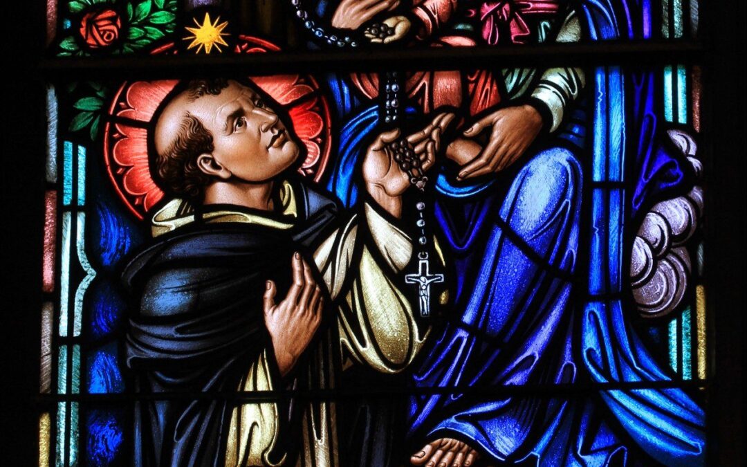 St. Dominic Receives the Rosary