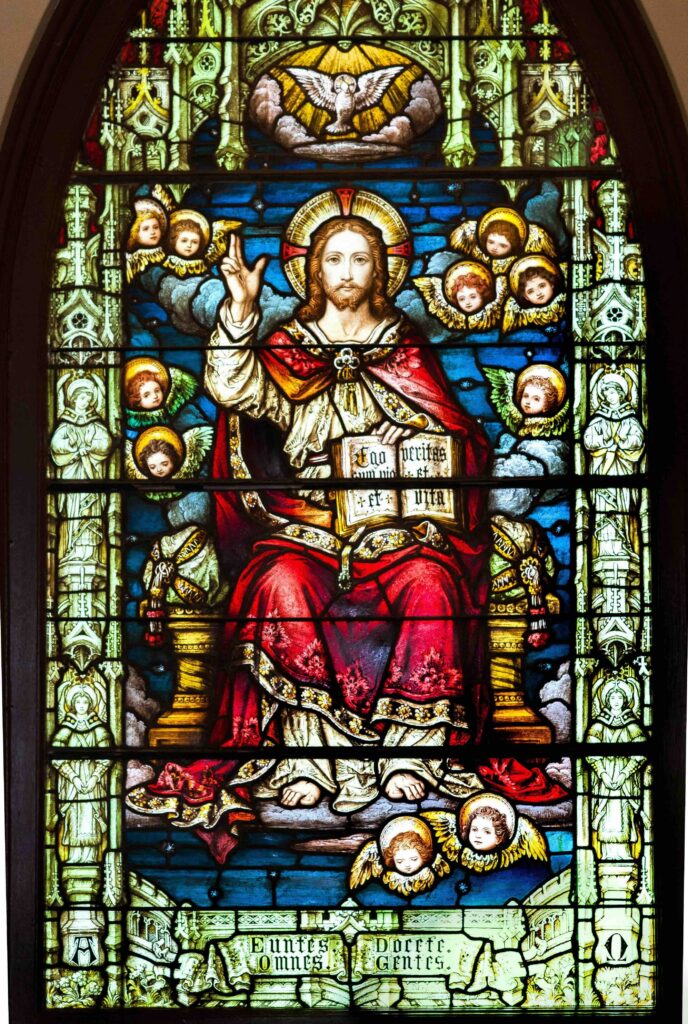 Stained Glass of “Christ Enthroned” at the Dominican House of Studies