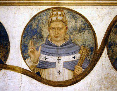 Pope Innocent V (fresco) by Angelico, Fra (Guido di Pietro) (c.1387-1455); Museo di San Marco dell'Angelico, Florence, Italy;