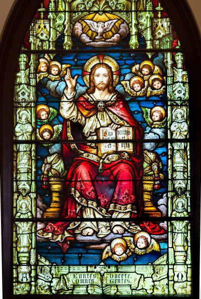 Stained Glass of "Christ Enthroned" at the Dominican House of Studies in Washington, D.C. Photo: George Goss