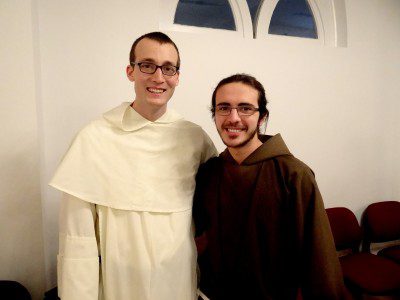 Br. Irenaeus Dunlevy, O.P. & Br. Tommy Piolata, OFM Cap. at the Dominican House of Studies celebrating the Year of Consecrated Life.