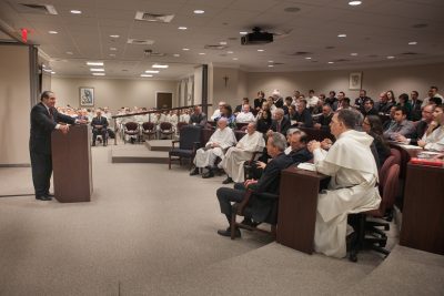Supreme Court Justice Antonin Scalia presents his lecture on St. Thomas Aquinas & Law. Photo: John Whitman