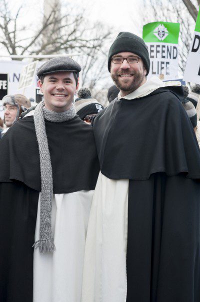 Br. Patrick Mary Briscoe, O.P. & Br. Jordan Zajakc, O.P. rally at the March for Life in Washington, D.C.