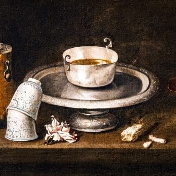 Zurbaran still life paiting of a table