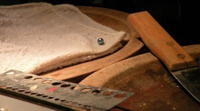 tools on a table surface